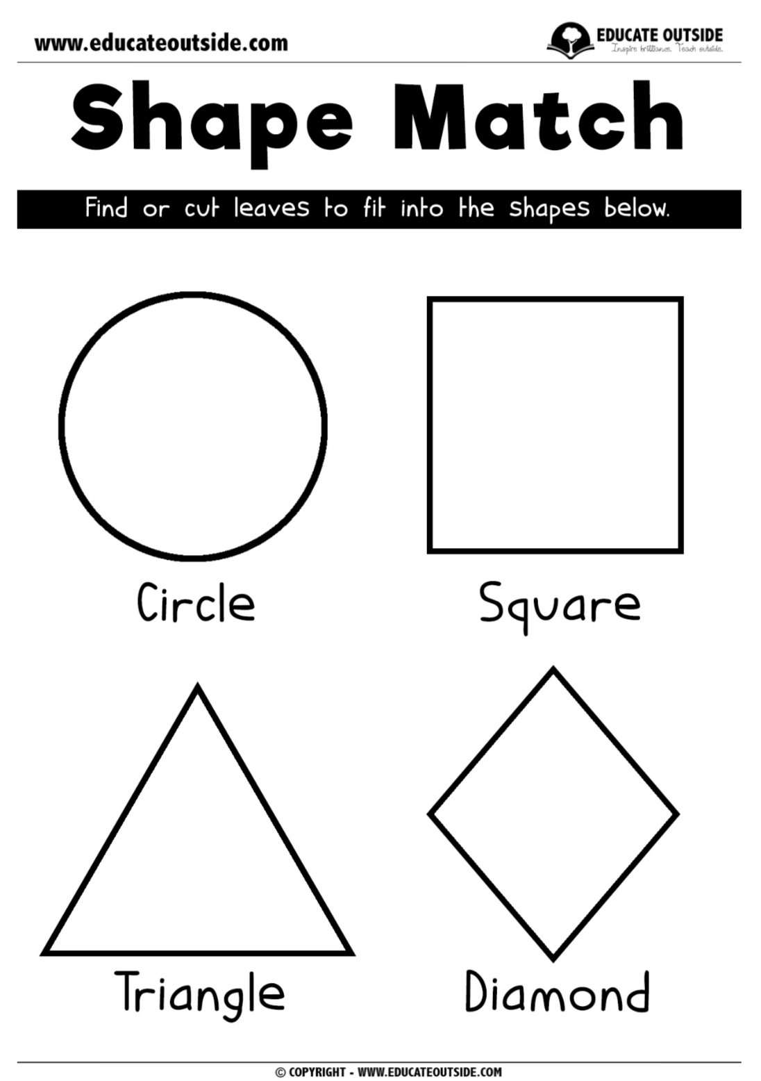 Shape Recognition Shape Match Educate Outside