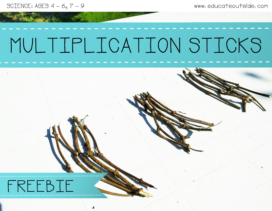 Multiplication Sticks Educate Outside Outdoor Lesson Ideas for Teachers