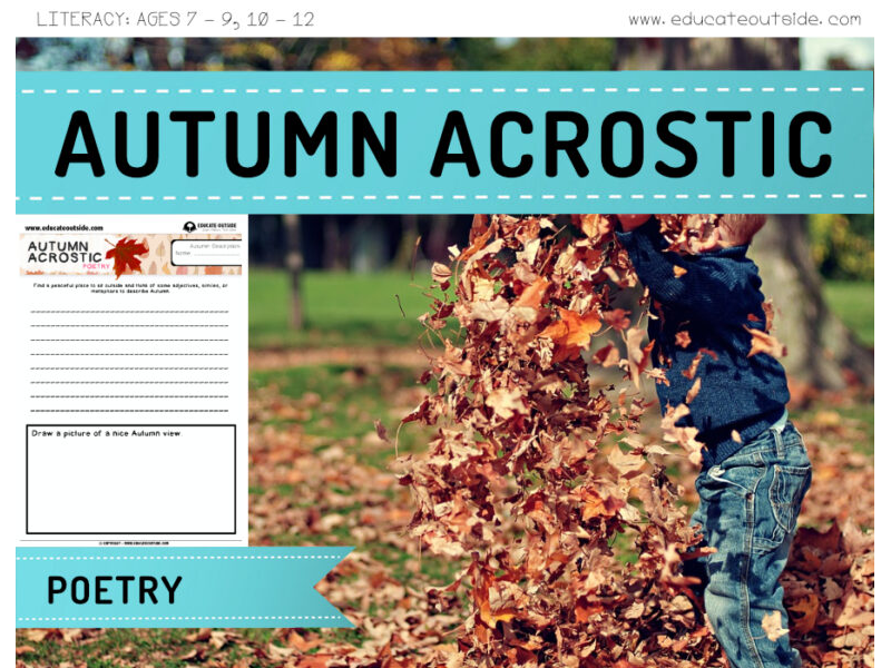 Autumn Acrostic Poetry Lesson