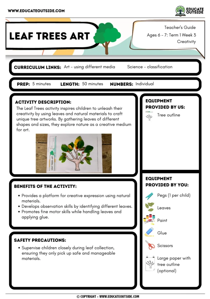 Outdoor Learning Lesson Plans
