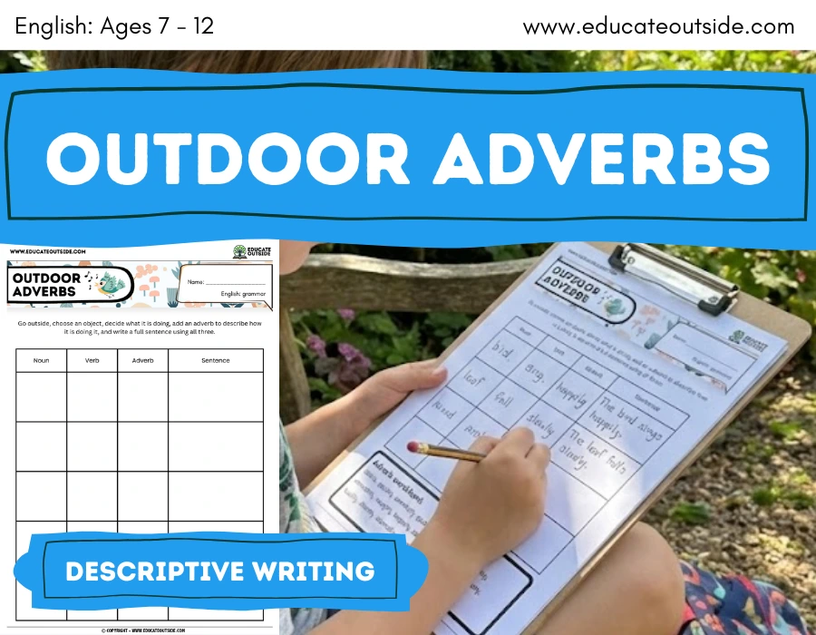 Outdoor Adverb Sentences Descriptive Writing Lesson