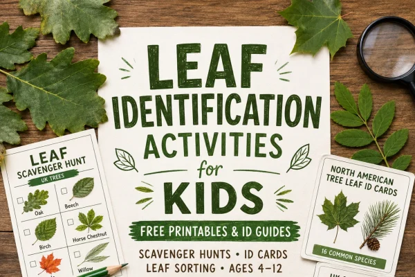 Leaf identification activity for kids