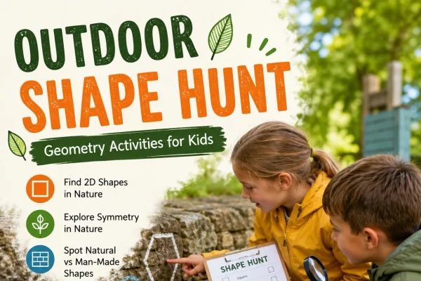 Outdoor geometry lesson for elementary