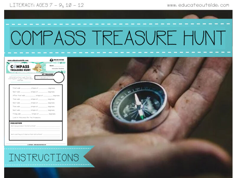 Instruction Writing Activity - Compass Treasure Hunt - Non-Fiction