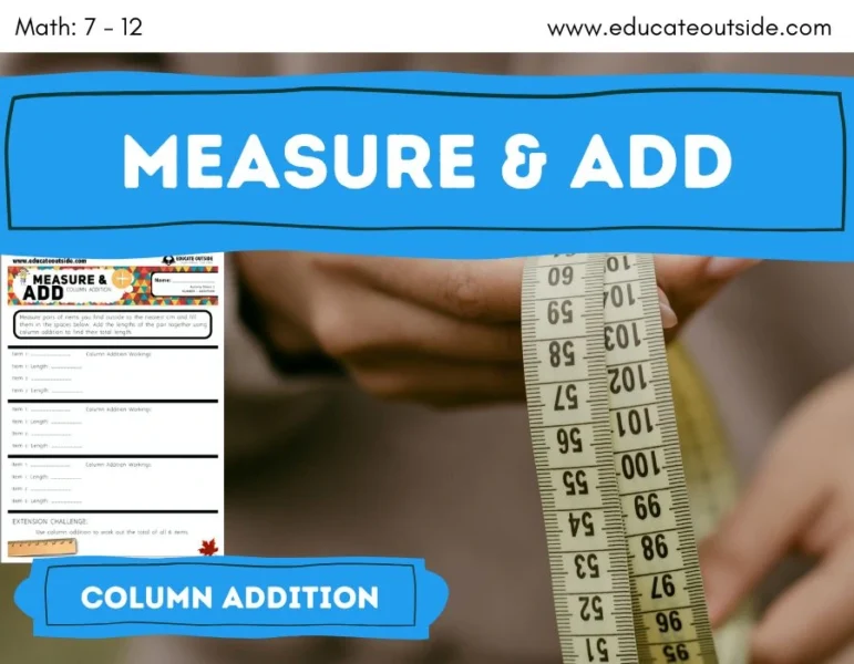 Outdoor Column Addition Activity - Measurement and Addition