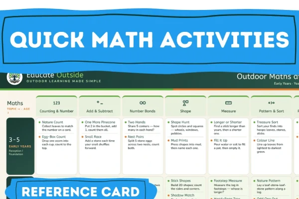 Outdoor math activities for kids