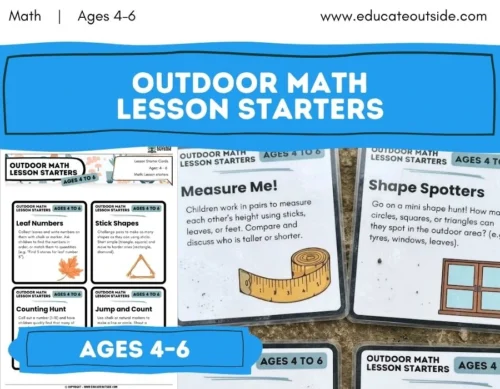 Outdoor Maths Activities for Ages 4–6 | Starter Activity Cards