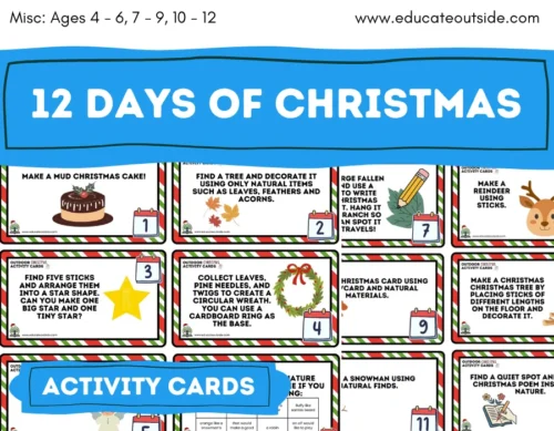 12 Days of Christmas Outdoor Learning Activity Cards