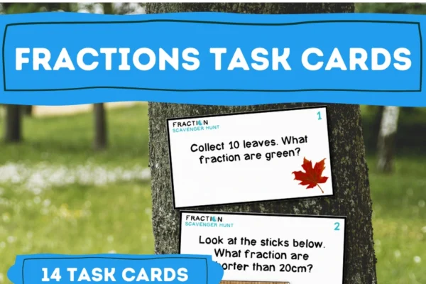Fractions Task Cards | Outdoor Math Lessons