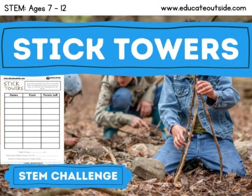 Outdoor STEM Challenge - Stick Towers