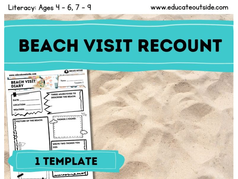 Beach Visit Recount Template - Free Version