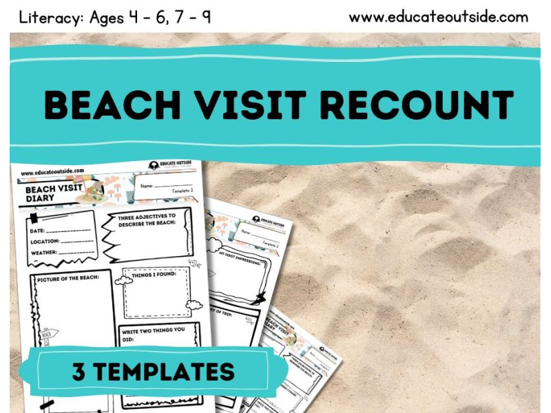 Beach Visit Recount Templates - Full Pack