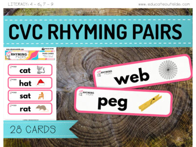 CVC Rhyming Pair Cards