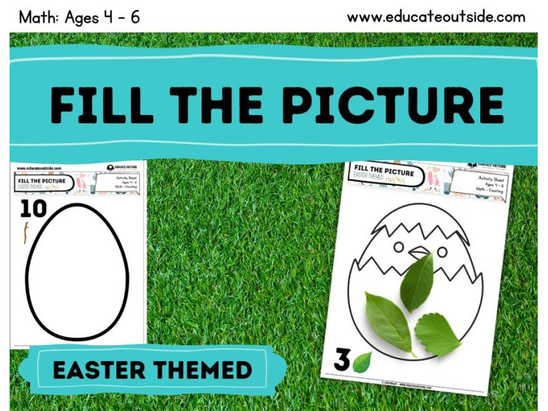 Fill The Picture - Easter Counting Activity - Numbers 1 to 10