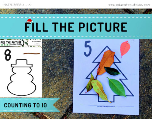 Fill The Picture - Counting To 10 - Number Recognition