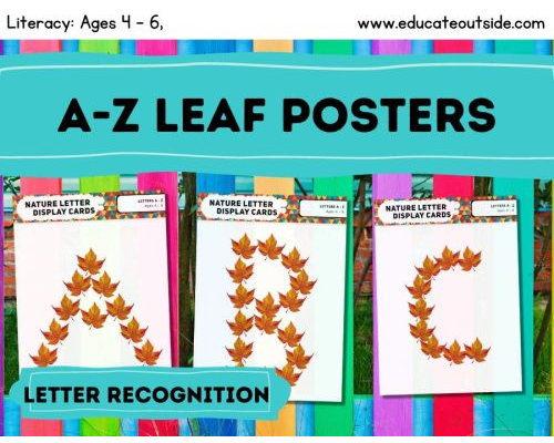 Capital Letter Leaf Posters - Letter Recognition