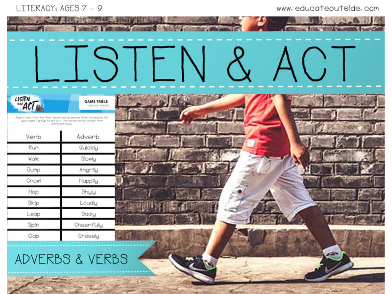 Listen and Act - Adverbs Game