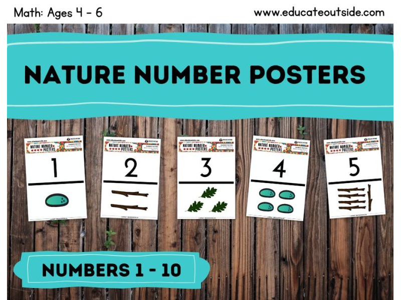 Nature Number Posters - Numbers 1 to 10