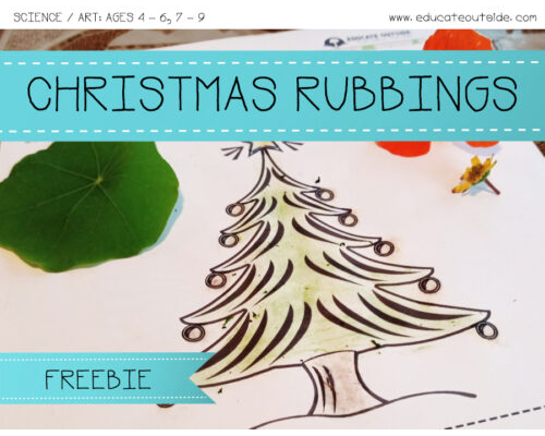 Christmas Outdoor Art - Nature Rubbings