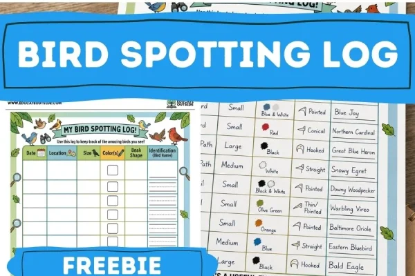 Free bird watching log printable