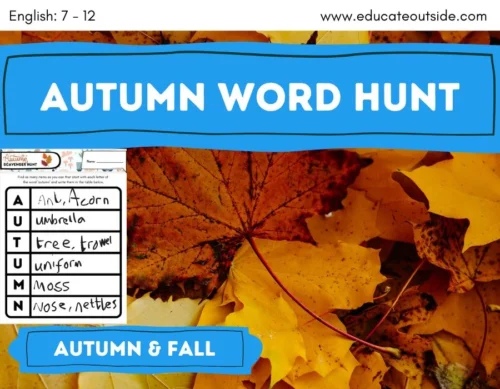 Autumn / Fall Word Scavenger Hunt