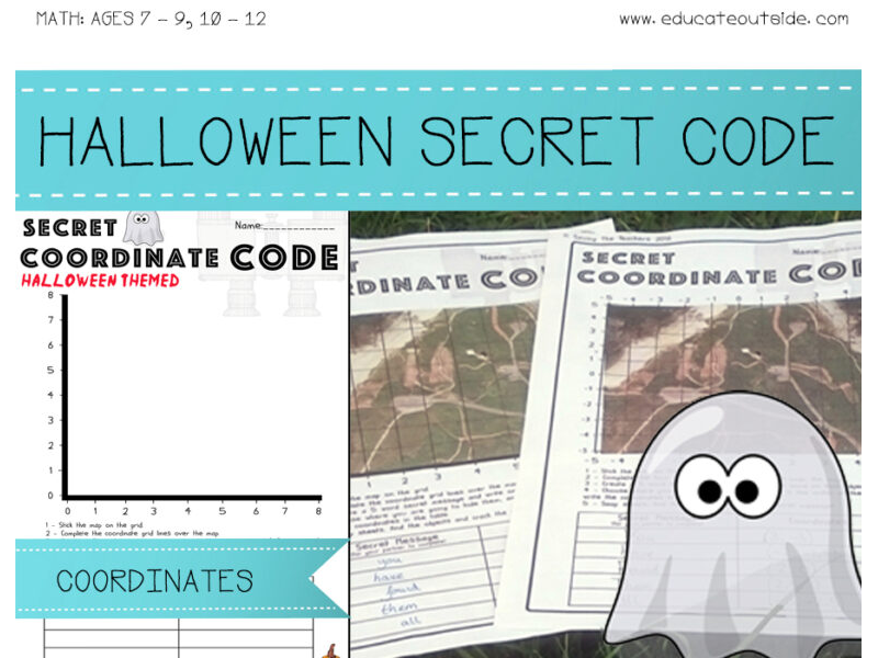 Secret Code Coordinates - Halloween Themed