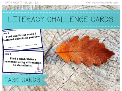 Outdoor Literacy Challenge Cards: 7 – 9, 10 - 12